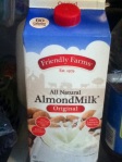 Friendly Farms Almond Milk found at Aldi's grocery